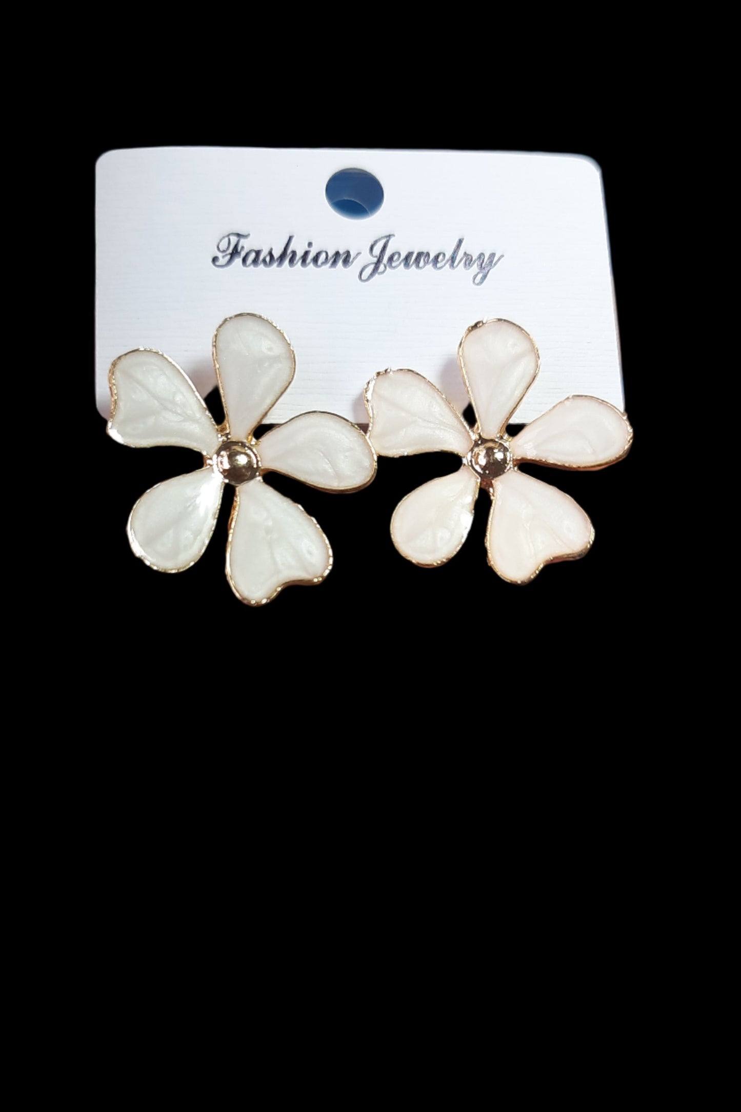 White Flower Earrings