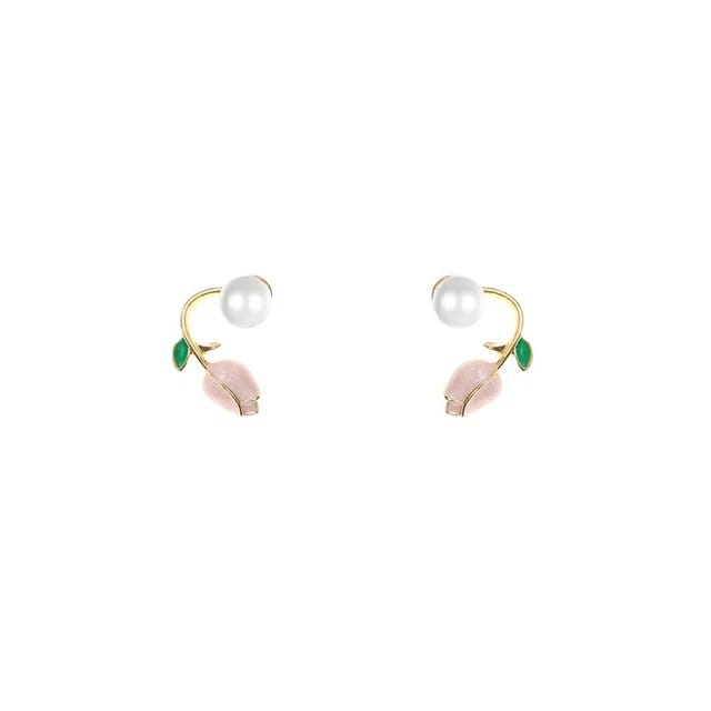 Enamel Tulip Earrings