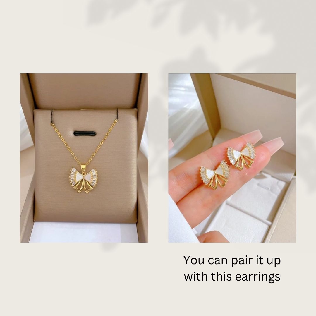Zircon Butterfly Necklace
