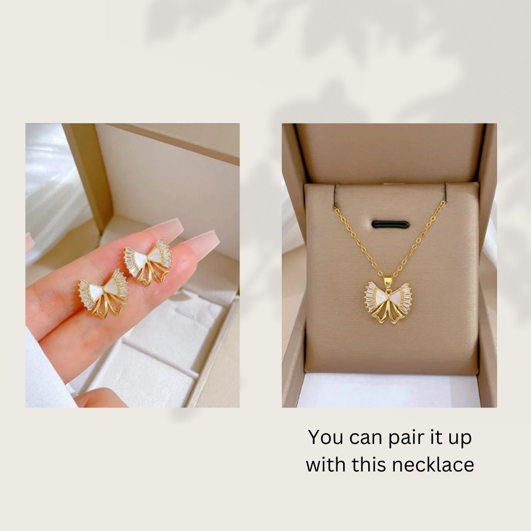Zircon Butterfly Earrings