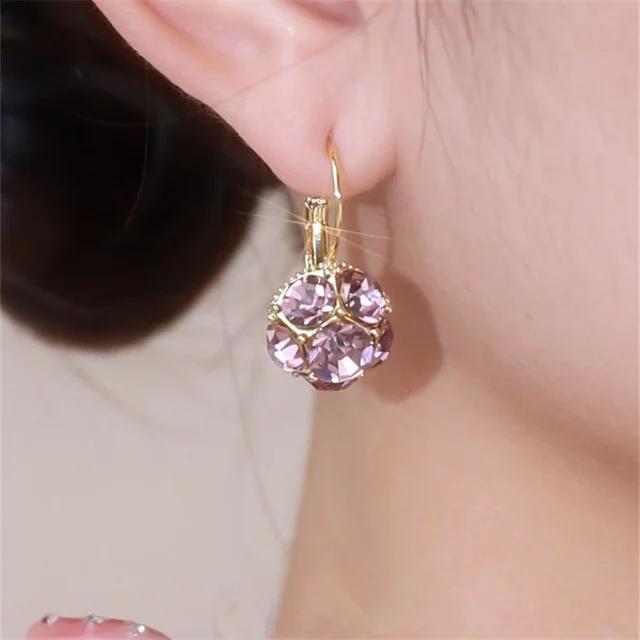 Amethyst Round Hoop Earrings