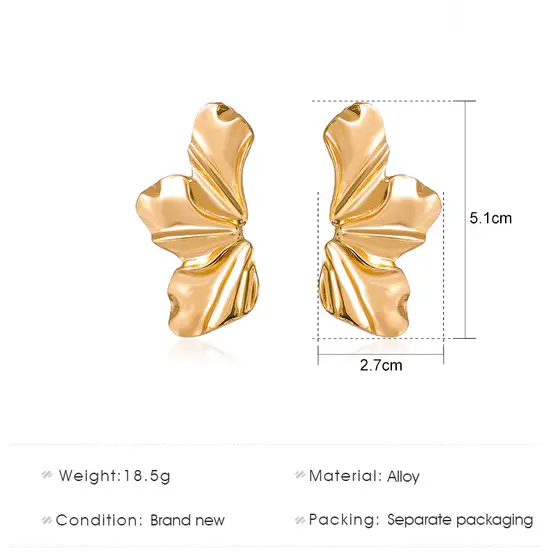 Gold Petal Earrings