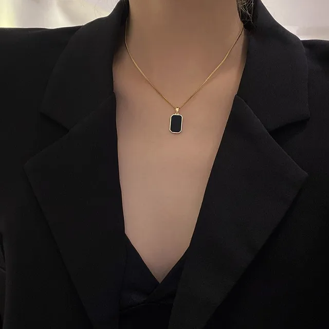 Geometric Square Necklace