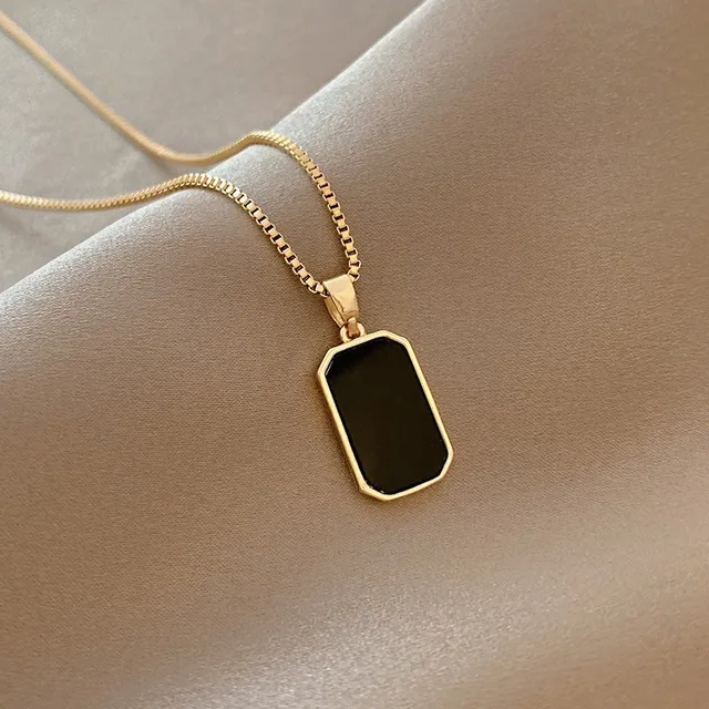 Geometric Square Necklace