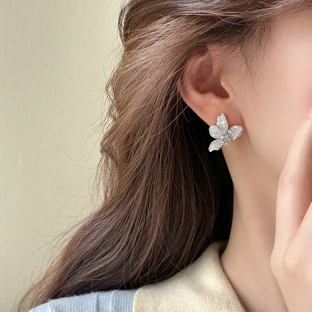 Flower Crystal Earrings