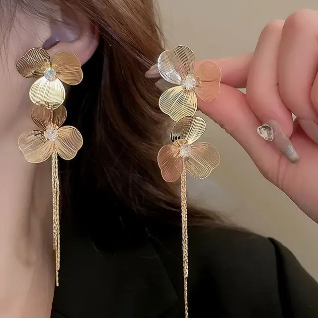 Flower Tassel Earrings