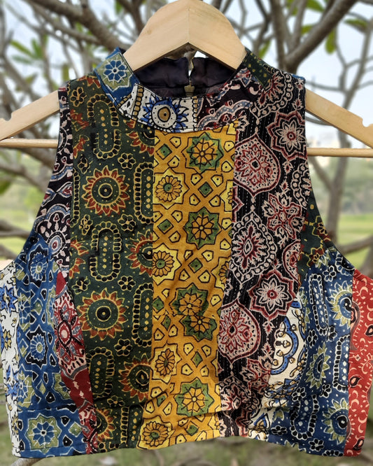 Ajrakh Patchwork Blouse