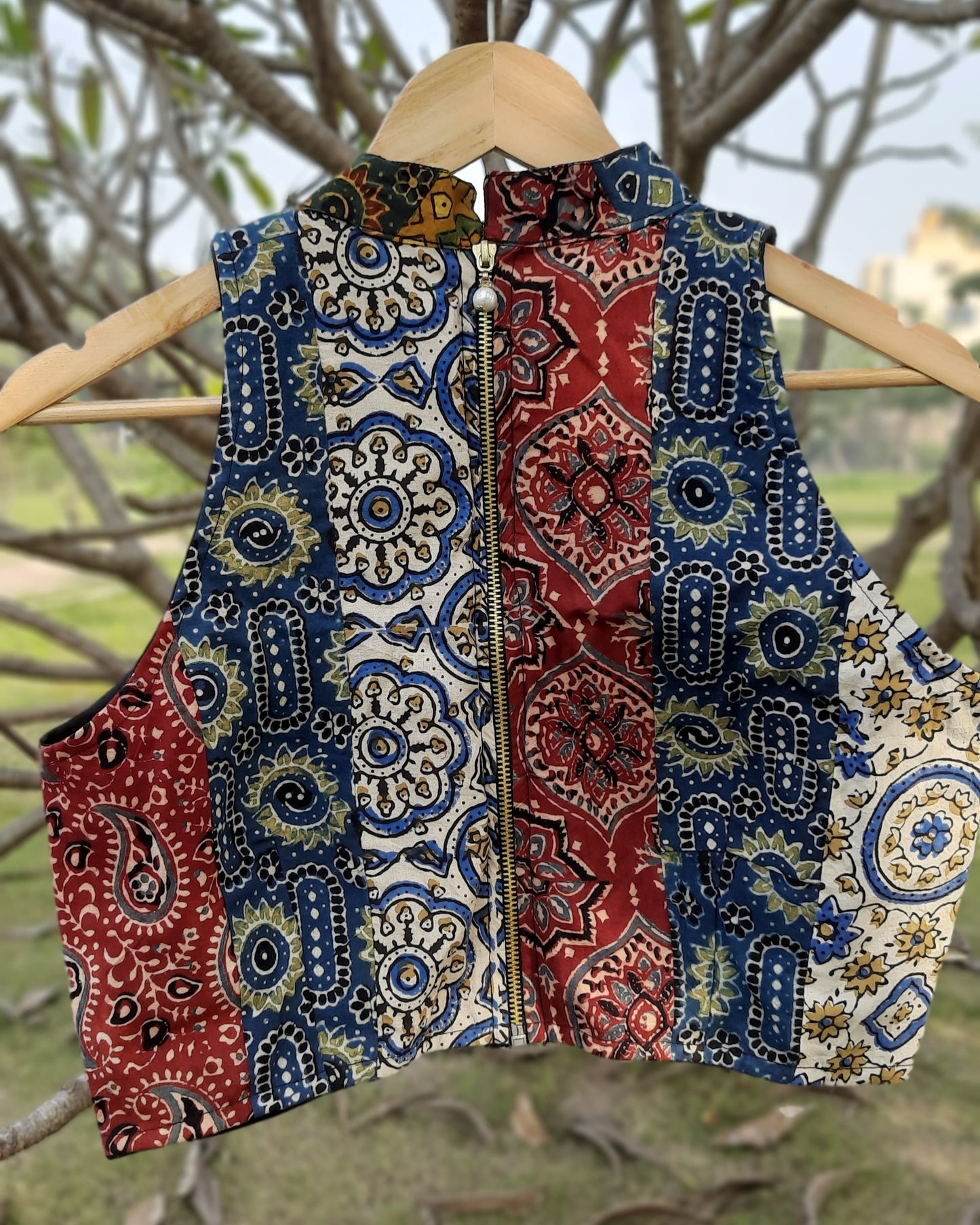 Ajrakh Patchwork Blouse