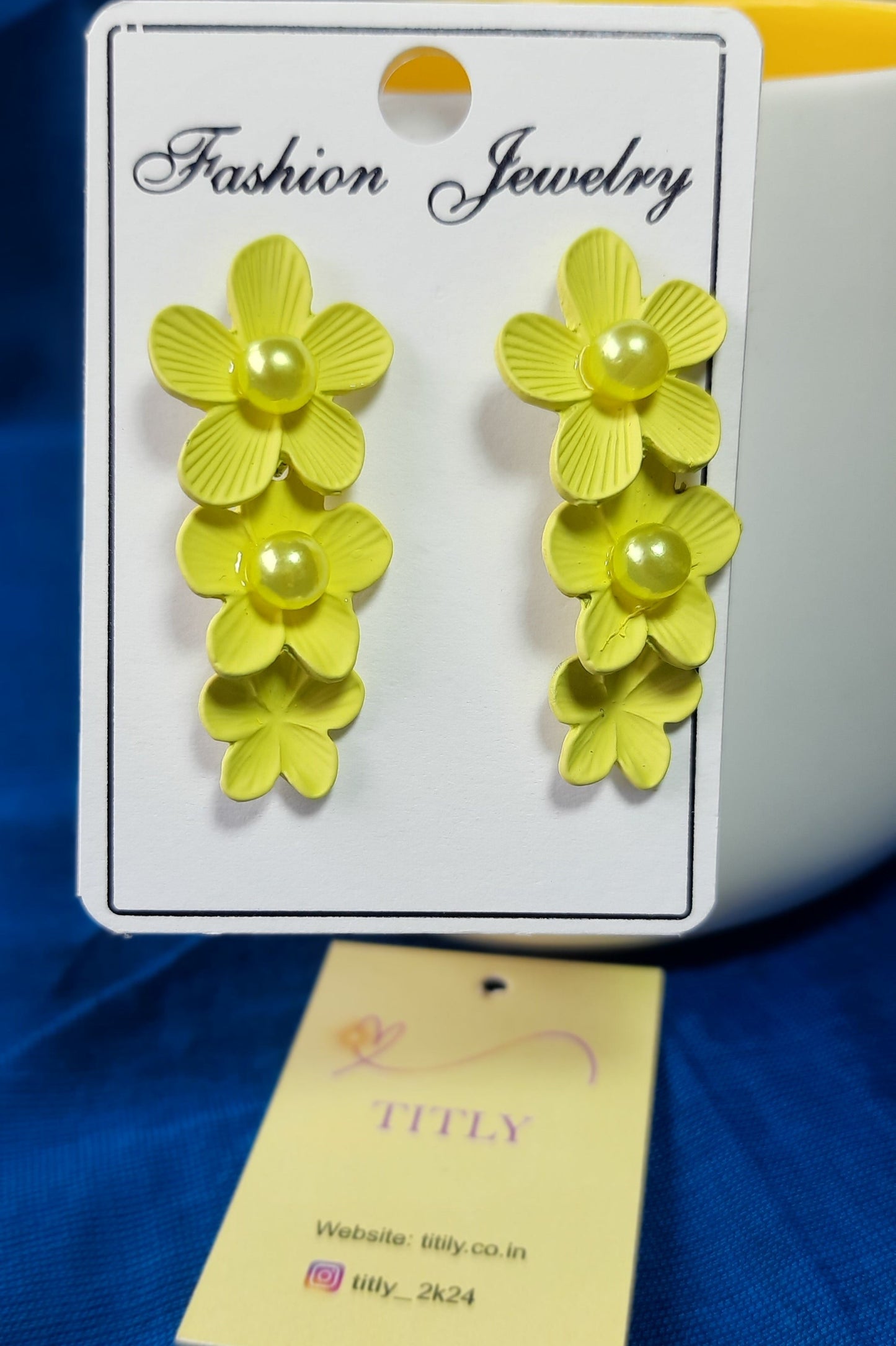 Yellow Flower Earrings