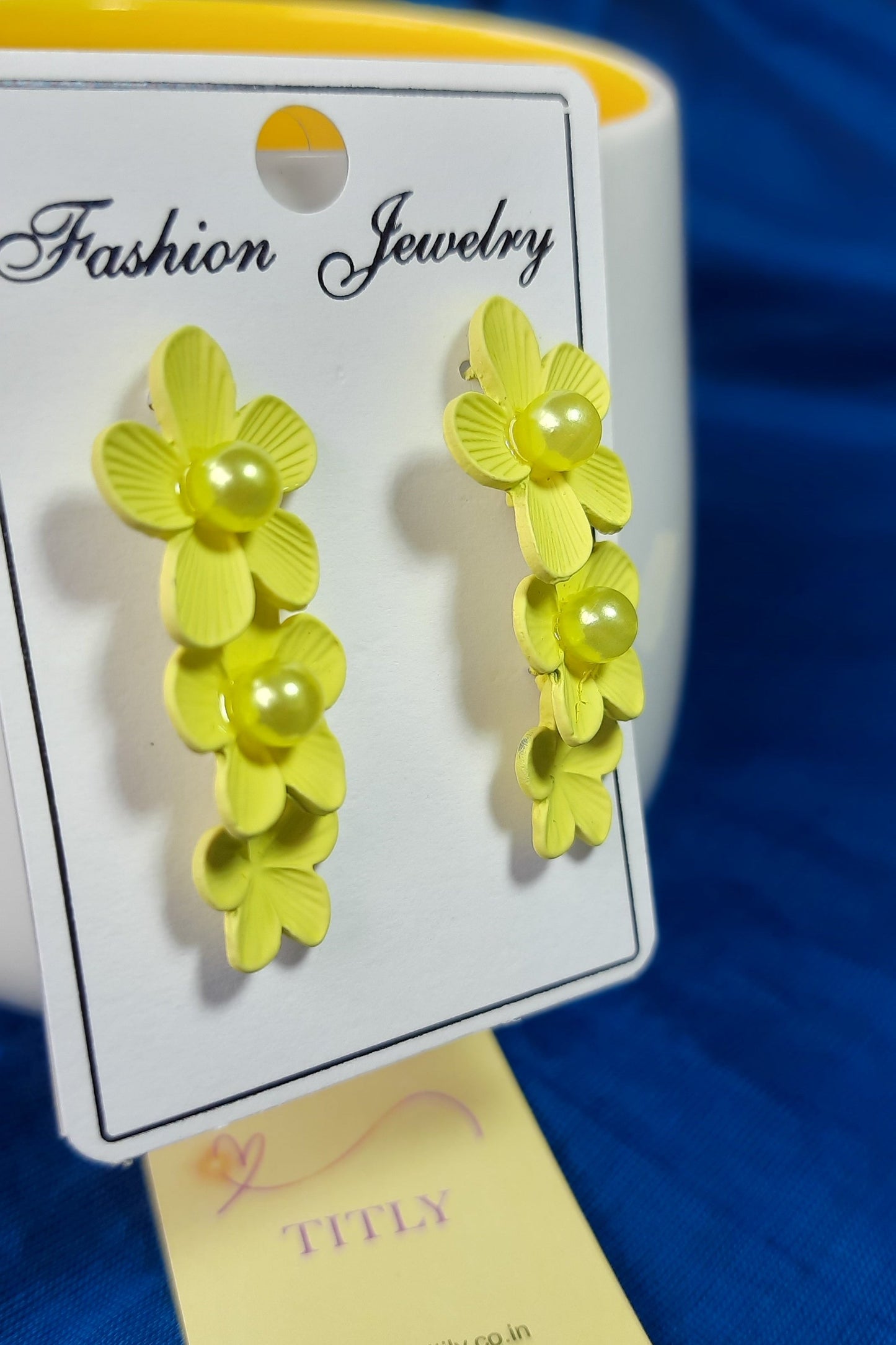 Yellow Flower Earrings