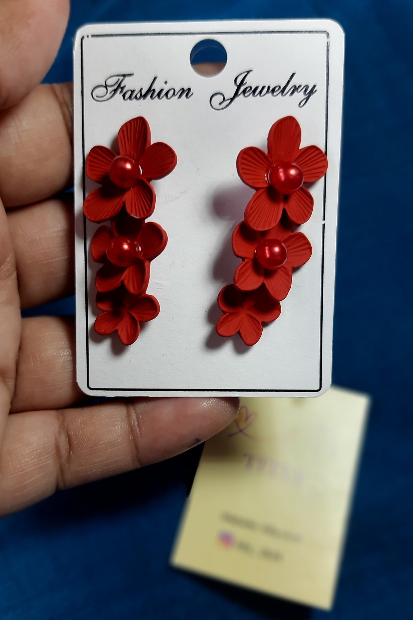 Red Flower Earrings