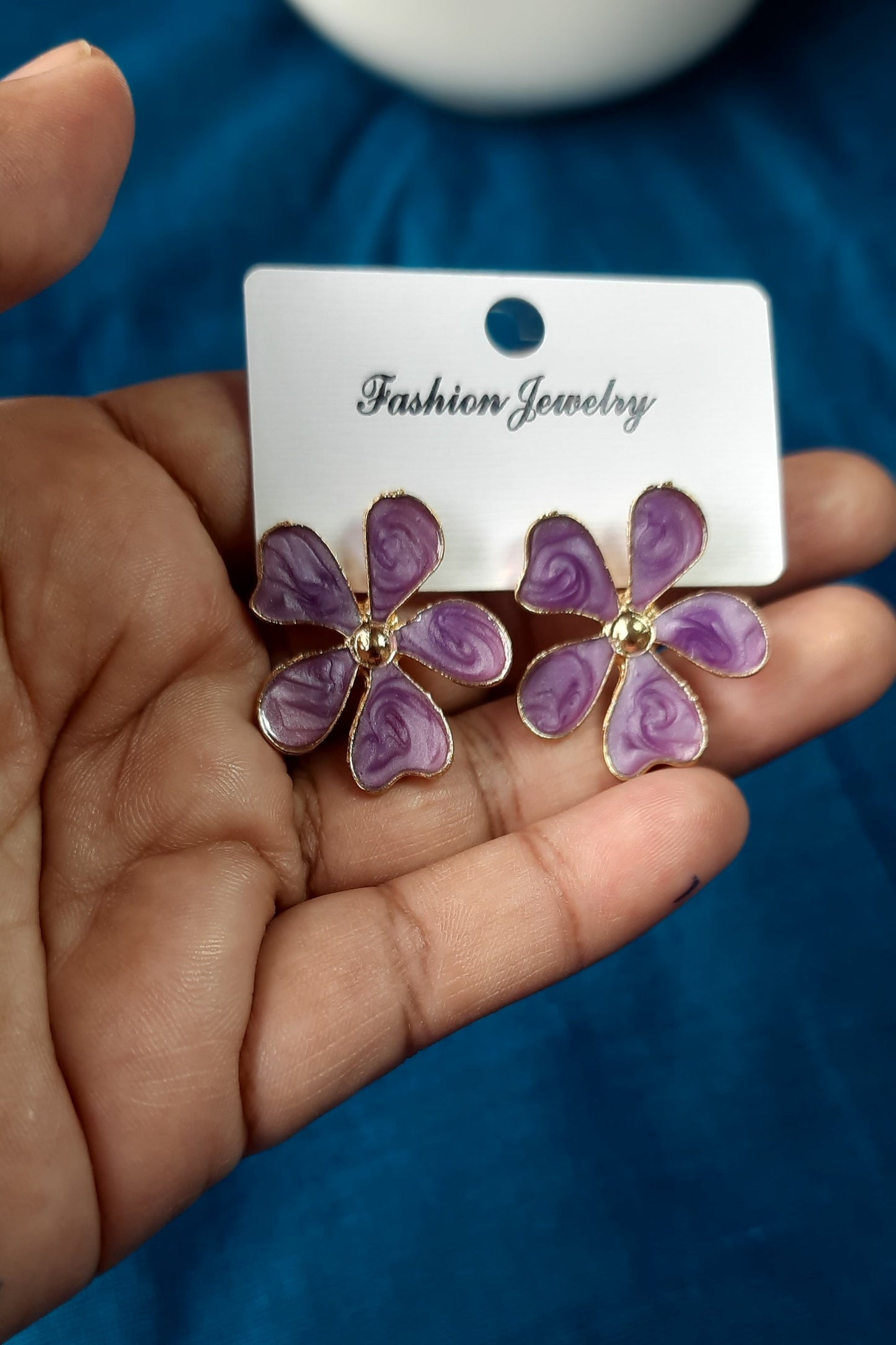 Rose Gold Flower Earrings