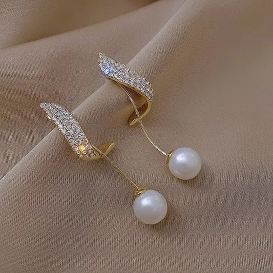 Diamond Pearl Earrings