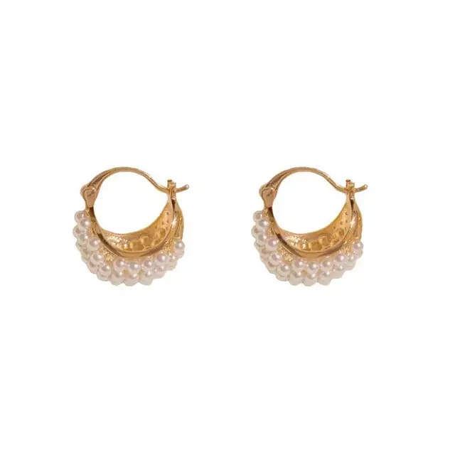 Pearl Hoop Earrings