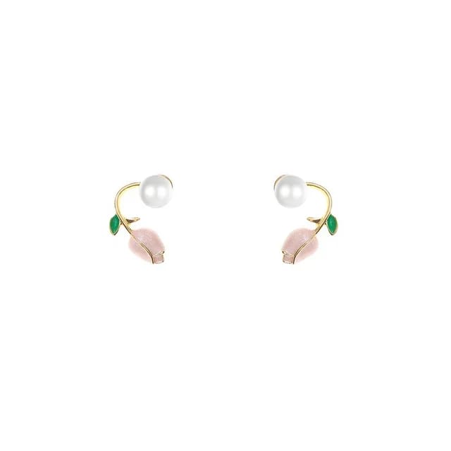 Enamel Tulip Earrings