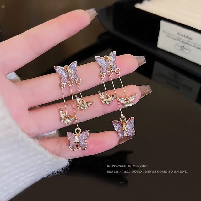 Crystal Butterfly Earrings